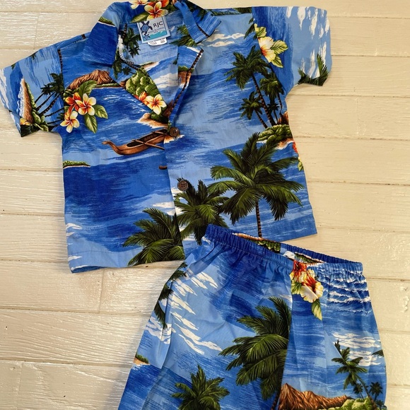 Baby Hawaiian Outfit Set Size 18 Months - Picture 2 of 7